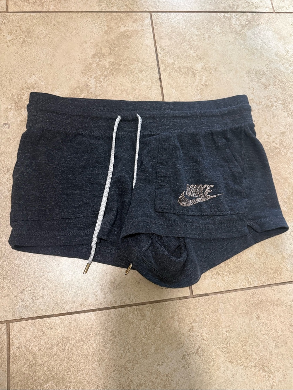 Nike Black Women's Vintage Jersey Drawstring Shorts